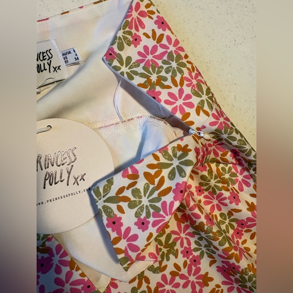 Princess Polly Pink Floral A-Line Mini Skirt - Picture 6 of 6